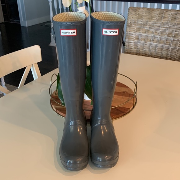 Hunter Shoes - Deep Grey Hunter boots-size 7
